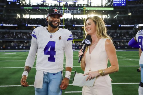 Dak Prescott all smiles with stunning new girlfriend after blowout win over Pats