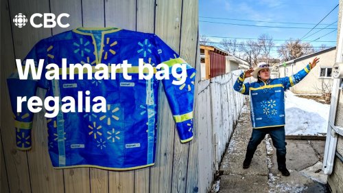 Turning Walmart bags into regalia