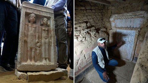 Egypt unveils new incredible discoveries including two tombs and gold-covered sarcophagus