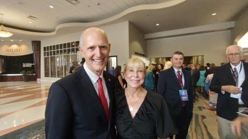 At Florida GOP annual dinner in Orlando, U.S. Sen. Rick Scott mocks Florida Democrats