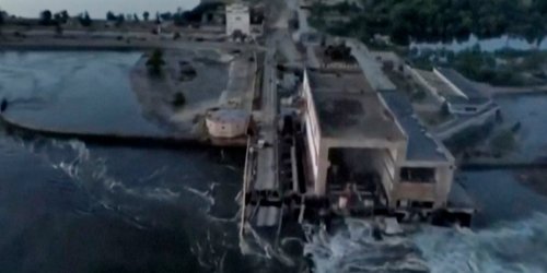 Am Dienstag gesprengt: In ersten Stunden von Putins Invasion besetzte Russland den Kachowka-Staudamm
