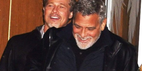 Reunion nach mehr als zehn Jahren: George Clooney und Brad Pitt voller Freude am Set von "Wolves"