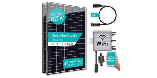 Amazon-Angebot: Vollständiges 820-Watt-Balkonkraftwerk für 349 Euro erhältlich