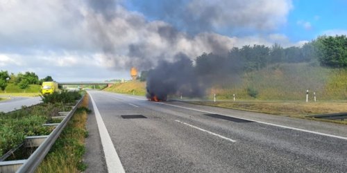 Polizeiinspektion Wismar: POL-HWI: Autobahn 20 nach Pkw Brand zeitweise voll gesperrt