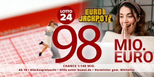 Jackpot erneut gestiegen: Kein Gewinner! 98 Millionen Euro im Eurojackpot am Dienstag