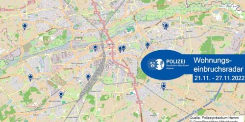 Polizeipräsidium Hamm: POL-HAM: Wohnungseinbruchsradar Hamm für die Woche vom 21. November bis 27. November 2022