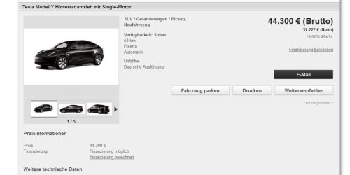 Alles muss raus: Jetzt verkauft Tesla seine E-Autos bei mobile.de
