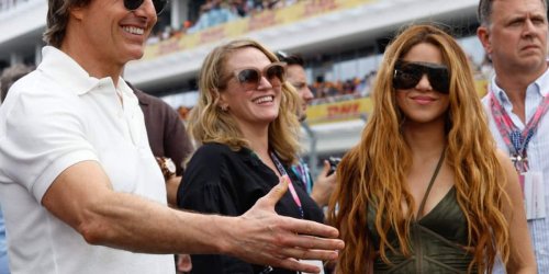 Gut gelaunt beim Rennen: Tom Cruise und Shakira beim Formel-1-Grand-Prix in Miami