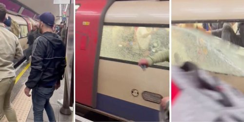 In Londons U-Bahn bricht plötzlich Feuer aus - Menschen schlagen Scheiben ein
