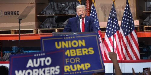 „Es ist mir egal, was ihr bekommt“ : Trump poltert auf Gewerkschaftskundgebung