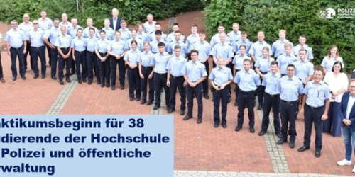 Kreispolizeibehörde Borken: POL-BOR: Kreis Borken - 38 Kommissaranwärterinnen und -anwärter beginnen ihr erstes Praktikum im "besten Beruf der Welt"