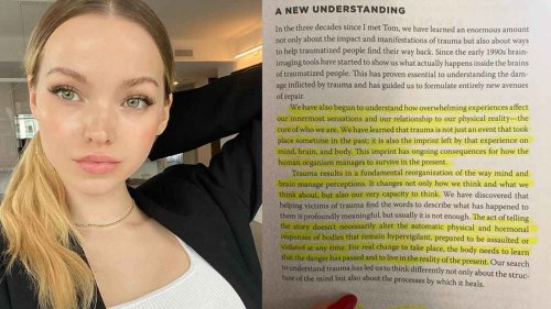 Dove Cameron shares a book recommendation for people with trauma.