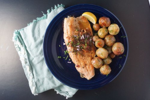 Rainbow trout & grilled new potatoes