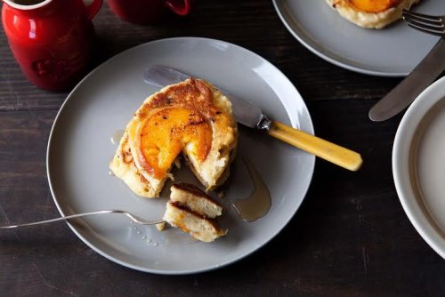 Caramelized Peach Pancakes