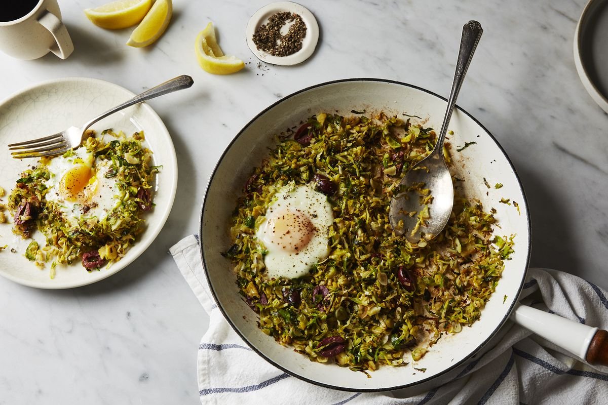 Brussels Sprouts Hash & Eggs