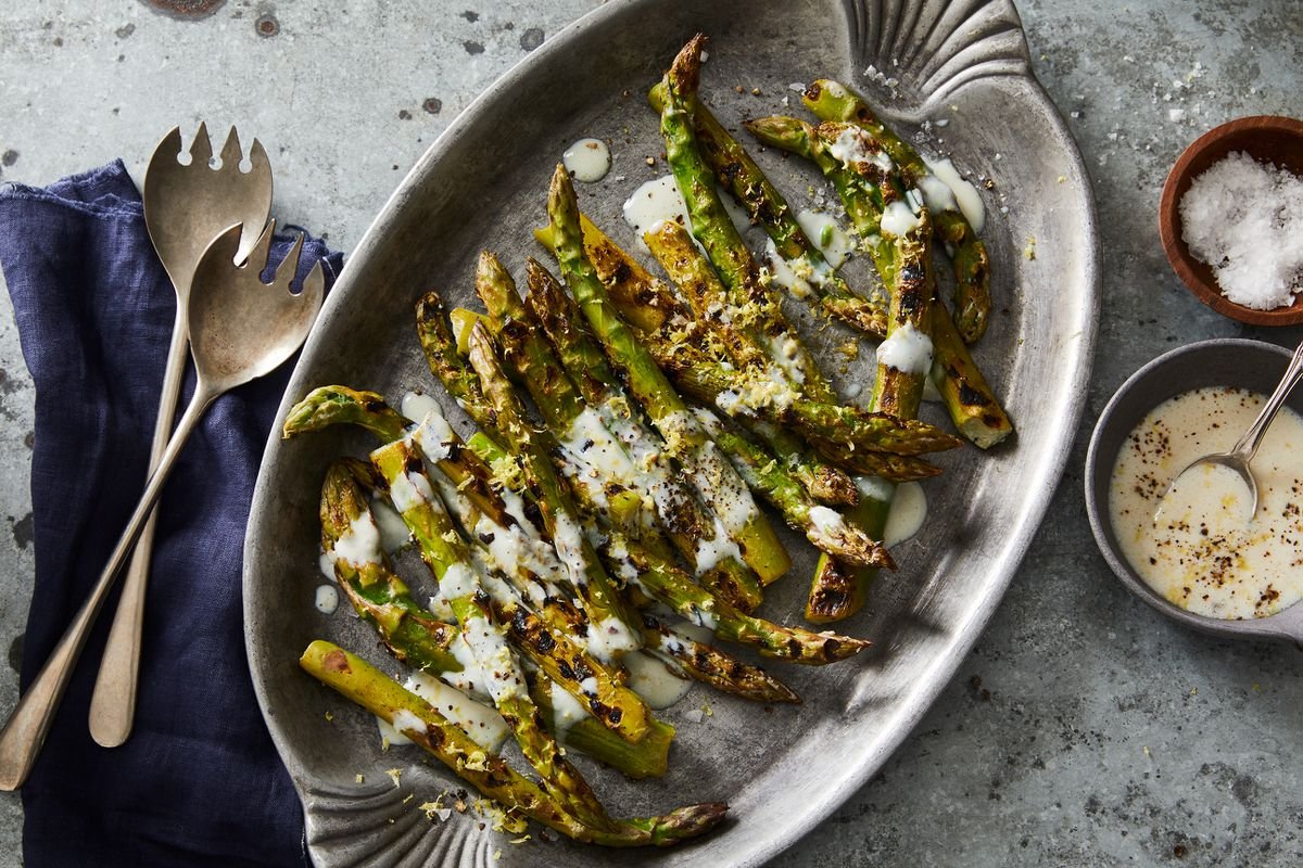 Asparagus With Lemon-Pepper Marinade From Bryant Terry