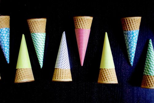 Origami Ice Cream Cone Sleeves