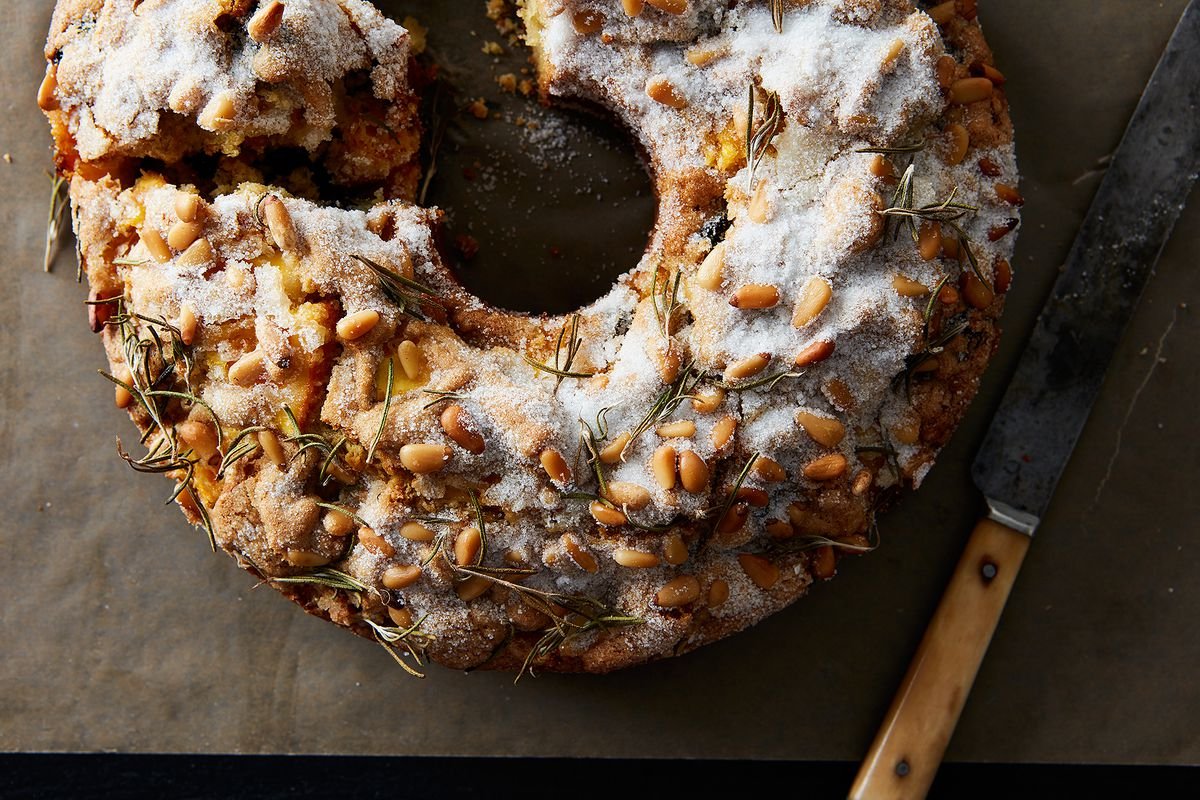 Dario’s Olive Oil Cake with Rosemary and Pine Nuts