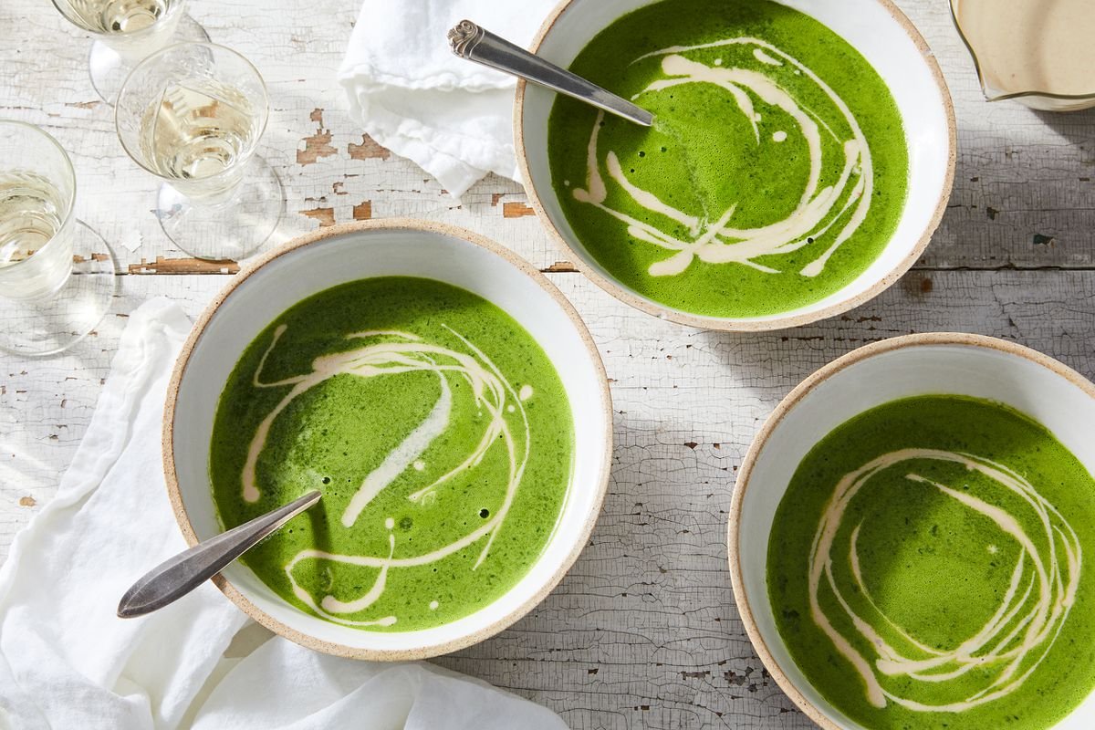 Spinach & Cilantro Soup With Tahini & Lemon From Samin Nosrat