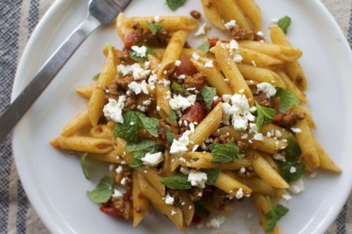 Penne with Spicy Lamb Sauce