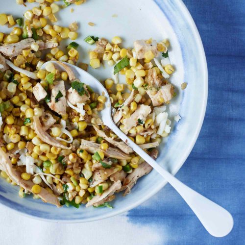 Mexican Skillet Corn with Chicken and Cilantro