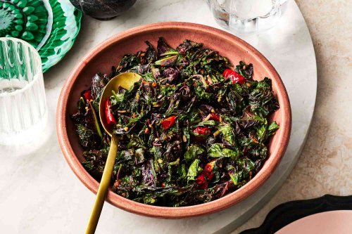 Stir-Fried Greens with Garlic and Chile