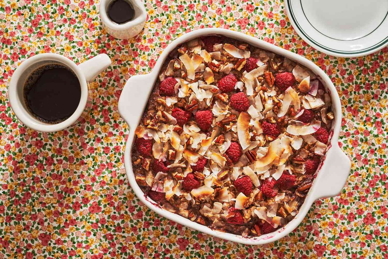 Brown Butter-Raspberry Baked Oatmeal