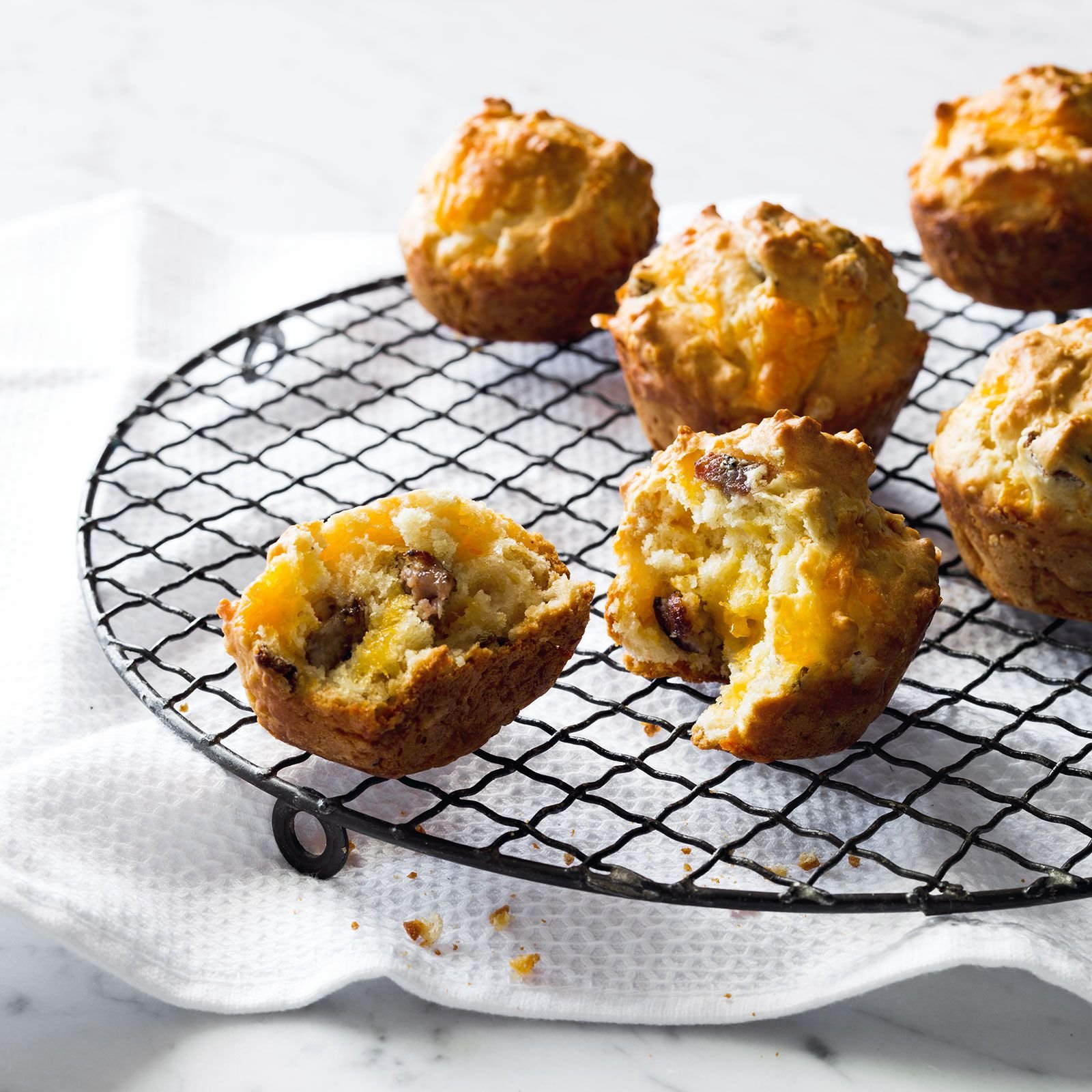 Sausage-and-Cheddar Muffins