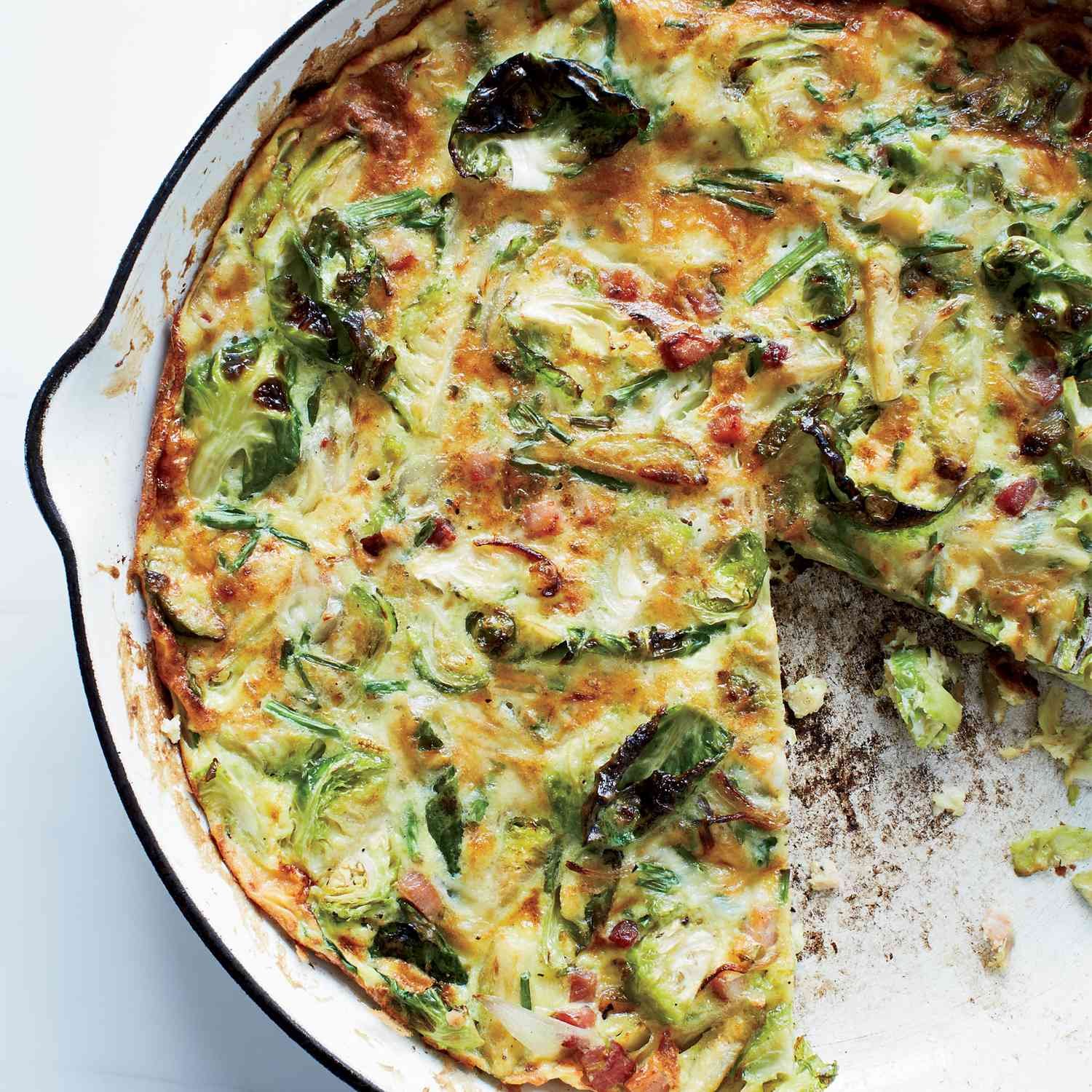 Brussels Sprout, Bacon and Gruyère Frittata