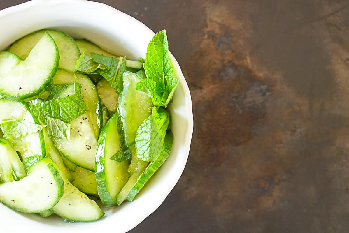 Tangy Moroccan Cucumber Salad With Mint