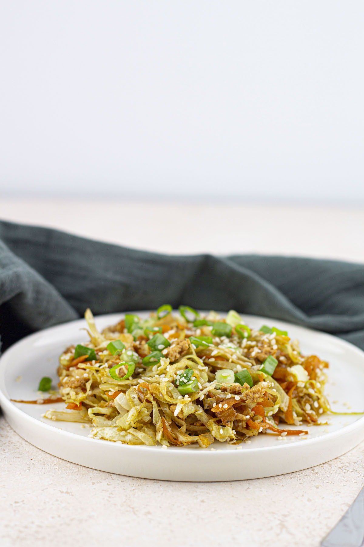Easy One Skillet Chicken Egg Roll in a Bowl