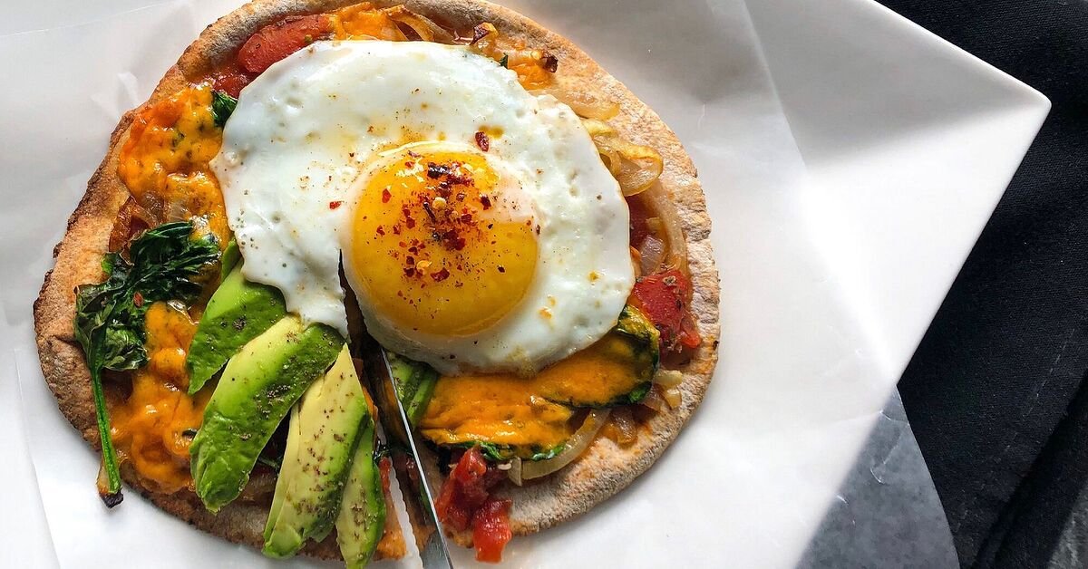 Breakfast Pitta Pizza