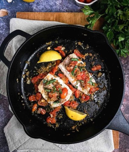 Tuscan Cod With Capers and Tomatoes
