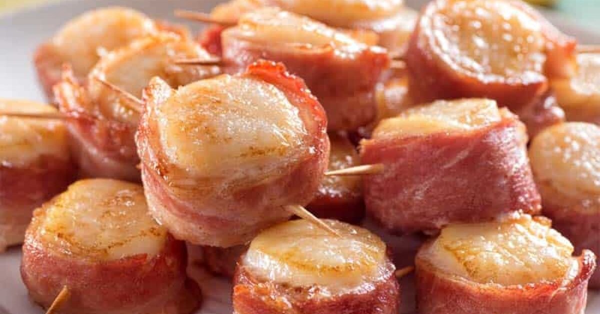 Bacon-Wrapped Scallops Appetizer