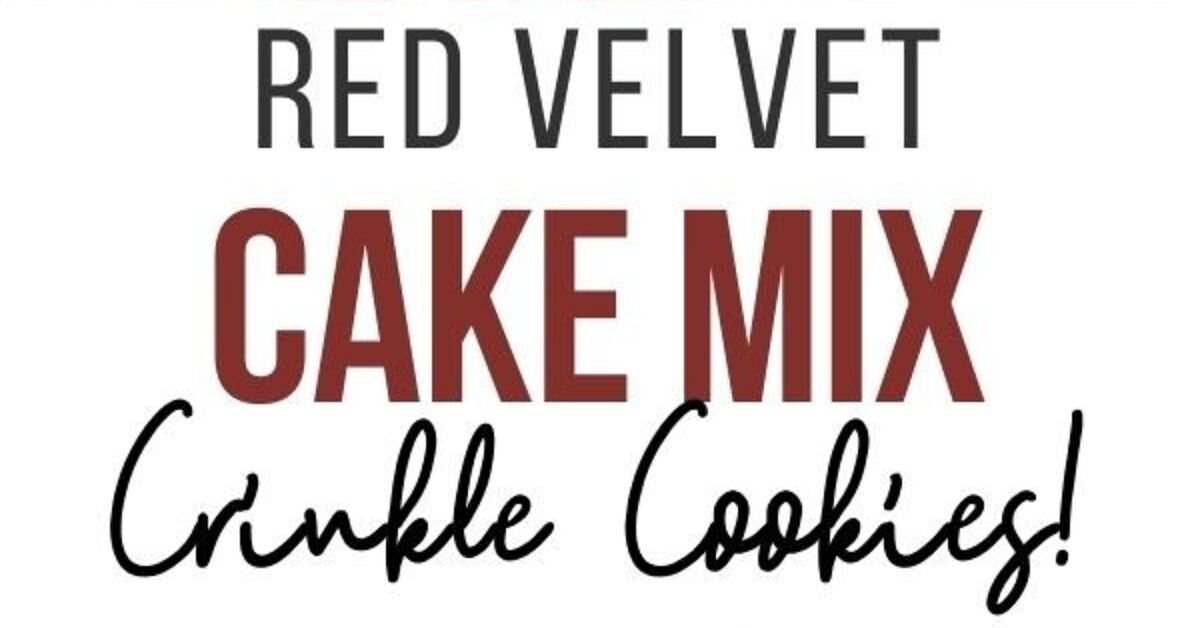 Red Velvet Crinkles Cookies