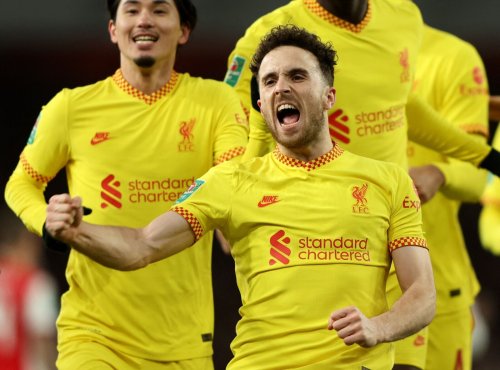 Arsenal 0-2 Liverpool: FLW reports as Diogo Jota double seals Wembley spot for Reds