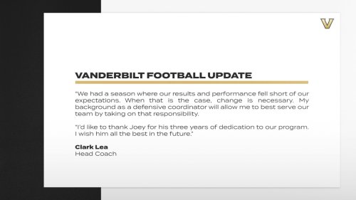 Vanderbilt parts ways with offensive coordinator, Lea to take over defense