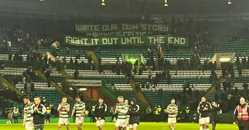 Celtic fans unfurl 'our own story' banner as group echo Brendan Rodgers message