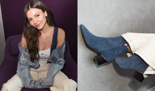 Victoria Justice Dons Thursday Boot Co. Booties for SiriusXM Interview
