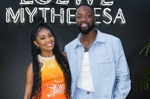 Gabrielle Union Soars in Inverted-Heel Mules with Dwyane Wade at Loewe ...