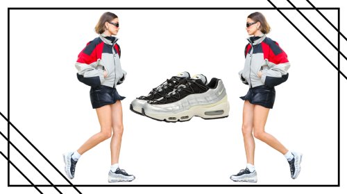 Now’s Your Chance to Buy Hailey Bieber’s Metallic Nike Air Max 95 Shoes