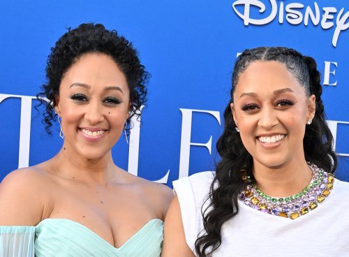 Tia Mowry Reunites With Twin Sister Tamera Mowry In Miniskirt And Miu Miu