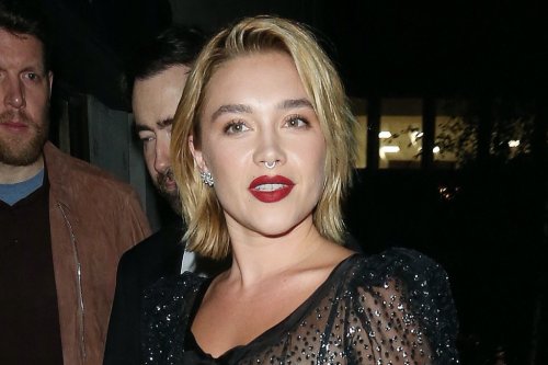 Florence Pugh Returns To Sheer Drama In Sparkling Tulle Gown And Sharp Heels In London Flipboard