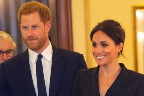 Meghan Markle Bares a Lot of Leg in a Mini Tuxedo Dress and Pointy Pumps