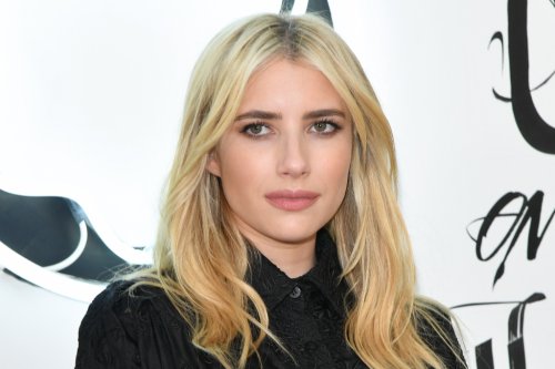 Emma Roberts Goes Full ‘Jewel Thief’ in Cutout Top, Split-Hem Pants and Buckled Lug-Sole Loafers