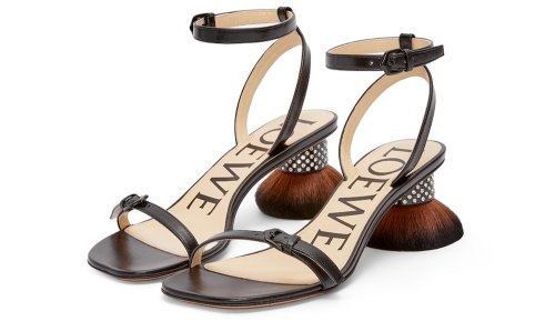 Loewe Brushes Up Its Fall 2023 Sandals With a Makeup Staple