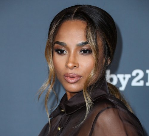Ciara Elevates a Plunging Top & Leggings With Black Strappy Heels