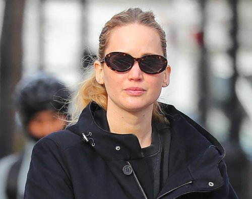 Jennifer Lawrence Showcases Cozy Mom Style in Black Coat, Sweatpants & Ugg Boots