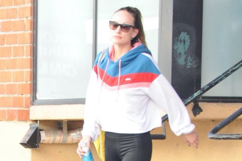 Olivia Wilde Hits the Gym in Leggings & Sharp Adidas Ultraboost