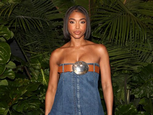 Lori Harvey Takes Denim-On-Denim to New Heights With Baggy Belted Jumpsuit & Sharp Pumps at W Magazine x Burberry Miami Party